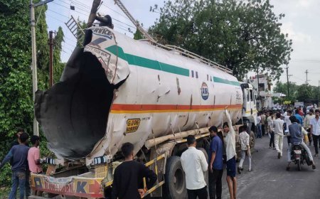टैंकर में वेल्डिंग के दौरान भीषण ब्लास्ट, एक की मौत, दो गंभीर घायल