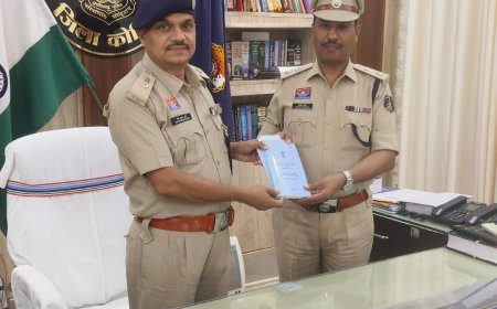 कोरिया के 23वें पुलिस अधीक्षक बने हरीश राठौर, बैकुण्ठपुर में संभाला पदभार