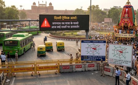 जगन्नाथ रथ यात्रा के चलते दिल्ली में ट्रैफिक डायवर्जन, कई प्रमुख मार्गों पर रहेगा असर