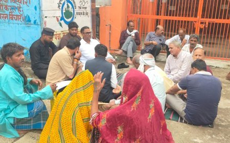 केसली में निर्माणाधीन जनपद पंचायत भवन के विरोध में धरना, राष्ट्रपति के नाम सौंपा गया ज्ञापन
