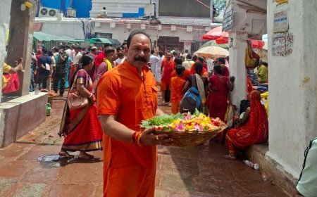 बाबा बैद्यनाथ धाम में पूजा-अर्चना कर छत्तीसगढ़ की सुख-समृद्धि की कामना, किशोर महानंद रहे शामिल