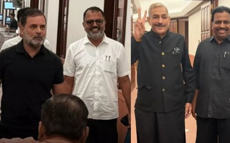 काले कपड़ों में संसद पहुंचे राहुल गांधी समेत विपक्षी सांसद, NEET पेपर लीक और पुलिस कार्रवाई के विरोध में कांग्रेस का प्रदर्शन