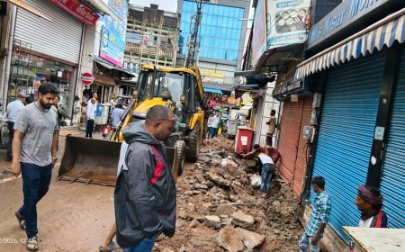 गोलबाजार पेटी लाइन में नगर निगम की बड़ी कार्रवाई, नाली पर बने 15 अवैध पाटे हटाए