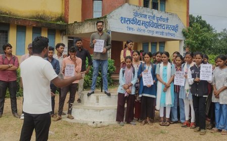 मरवाही में छात्रों का प्रदर्शन, NEET पेपर लीक और शिक्षा व्यवस्था को लेकर जताया आक्रोश