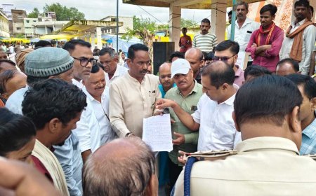 केसली में पशु बाजार बचाने और खाद संकट को लेकर प्रदर्शन, राष्ट्रपति के नाम सौंपा ज्ञापन