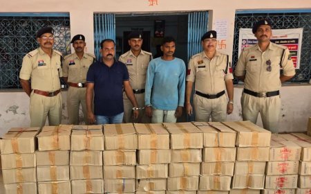 धमतरी पुलिस की सबसे बड़ी कार्रवाई, 53 पेटी अवैध शराब के साथ दो आरोपी गिरफ्तार