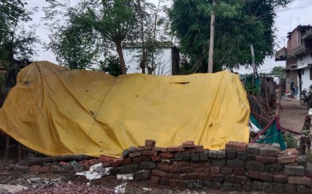 तिरपाल के नीचे गुजर रही मनहरण विश्वकर्मा की जिंदगी, ग्रामीणों ने पीएम आवास योजना में प्राथमिकता देने की उठाई मांग