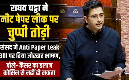 राघव चड्ढा ने संसद में Anti Paper Leak Bill का किया समर्थन, बोले- पेपर लीक पर चाहिए मजबूत कानून