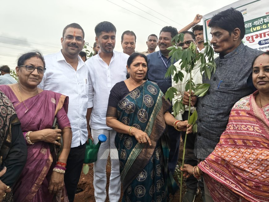 हरित तिल्दा महाअभियान का शुभारंभ, 102 ग्राम पंचायतों में लगाए जाएंगे एक लाख पौधे