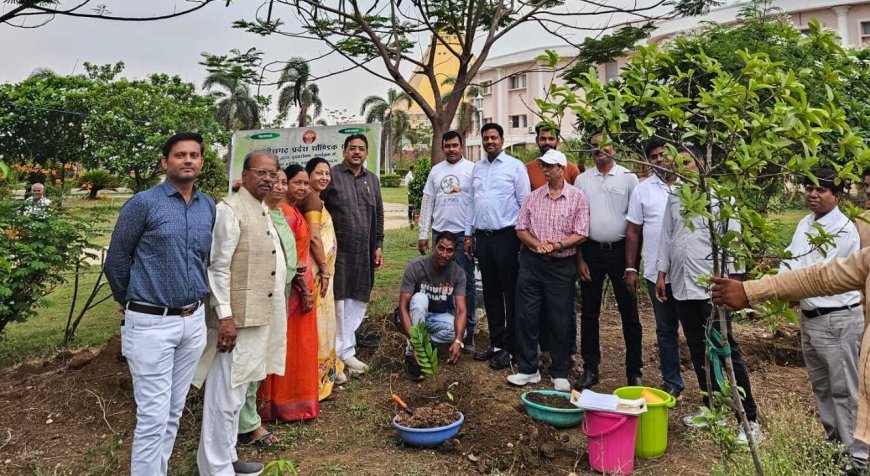 शौण्डिक समाज ने श्री सत्य साईं संजीवनी हॉस्पिटल में किया वृक्षारोपण, पर्यावरण संरक्षण का दिया संदेश