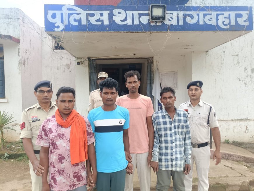 जशपुर में गौवंश वध मामले का खुलासा, चार आरोपी गिरफ्तार, दो की तलाश जारी