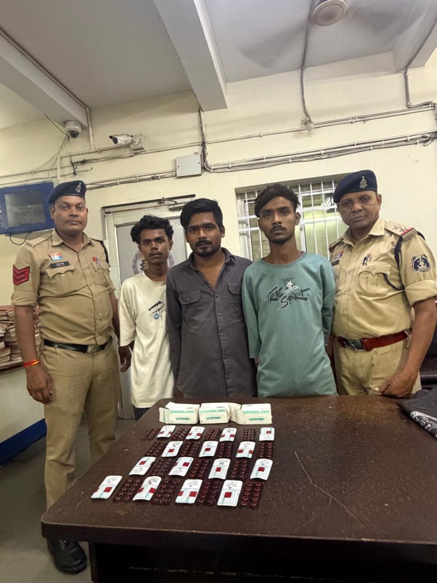 रायपुर में 300 प्रतिबंधित नशीली टेबलेट के साथ 3 आरोपी गिरफ्तार, डेढ़ लाख की सामग्री जब्त