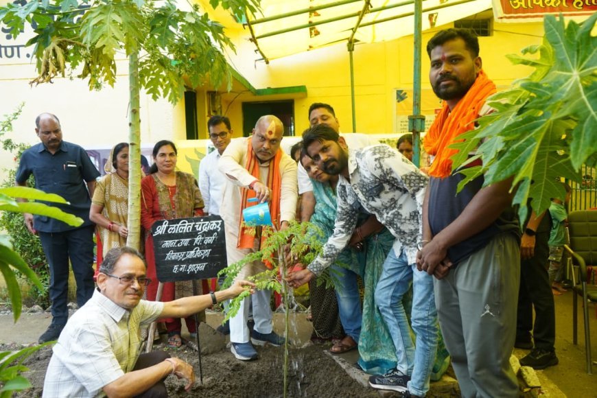 अछोटी आंगनबाड़ी में विधायक ललित चंद्राकर ने किया वृक्षारोपण, बच्चों का कराया अन्नप्राशन