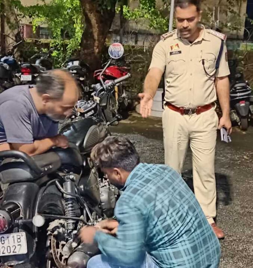 मॉडिफाइड साइलेंसर पर पुलिस का शिकंजा, तीन बुलेट चालकों पर ₹15 हजार का जुर्माना