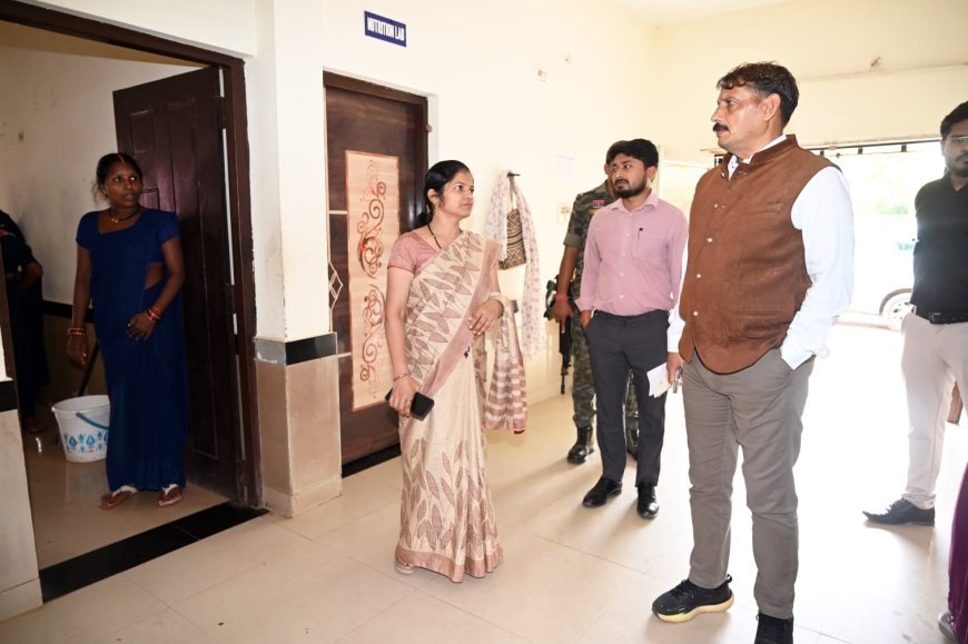 कलेक्टर ने शासकीय नर्सिंग महाविद्यालय का किया औचक निरीक्षण, व्यवस्थाओं का लिया जायजा