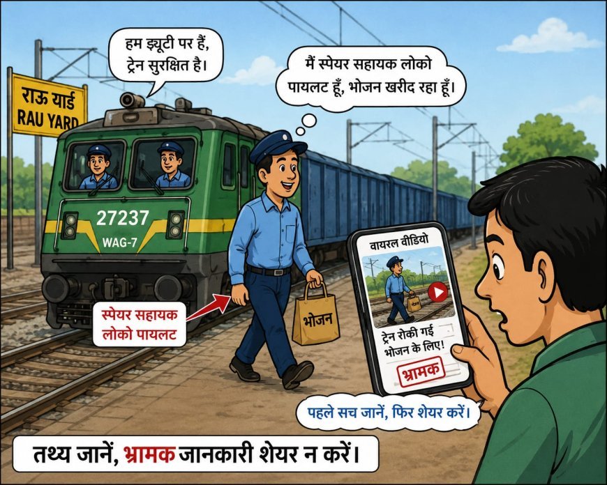 वायरल वीडियो पर रेलवे ने दी सफाई, भोजन के लिए नहीं रोकी गई थी मालगाड़ी