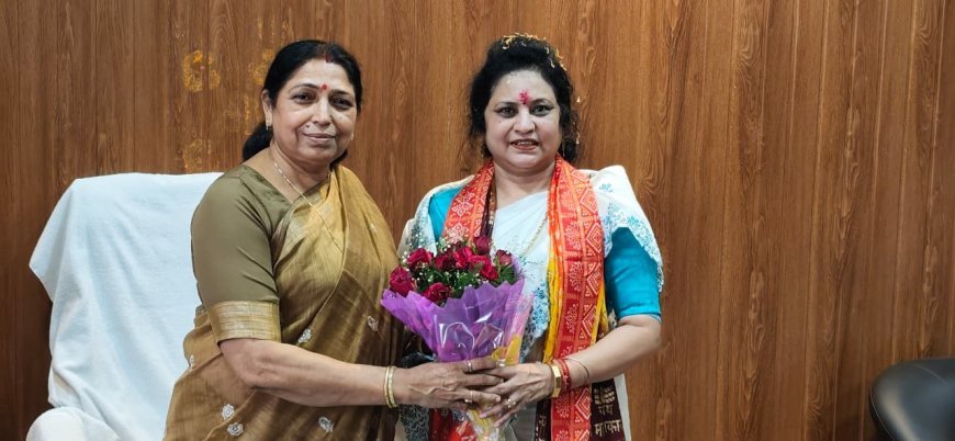 महिला आयोग अध्यक्ष ममता साहू से विधायक पुरन्दर मिश्रा की सौजन्य भेंट, नई जिम्मेदारी के लिए दी शुभकामनाएं