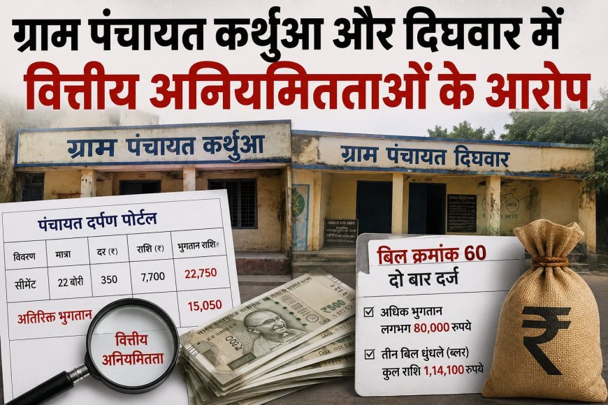 सिंगरौली की दो ग्राम पंचायतों में वित्तीय अनियमितताओं के आरोप, पंचायत दर्पण पोर्टल के रिकॉर्ड पर उठे सवाल