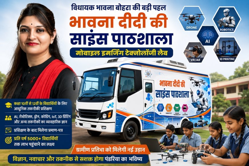 पंडरिया के सरकारी स्कूलों में पहुंचेगी ‘भावना दीदी की साइंस पाठशाला’, छात्र सीखेंगे AI, ड्रोन और रोबोटिक्स