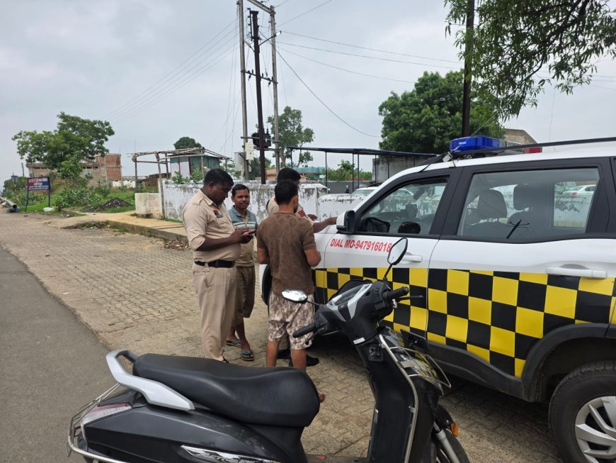 एमसीबी पुलिस का विशेष अभियान, 266 वाहनों की जांच, 65 चालान; नियम मानने वालों को गुलाब देकर किया सम्मान