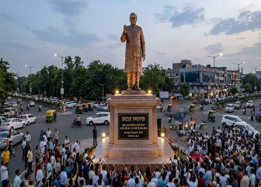 दिल्ली में बनेगा अटल स्मारक, आजादपुर गोलचक्कर पर लगेगी 15 फीट ऊंची कांस्य प्रतिमा