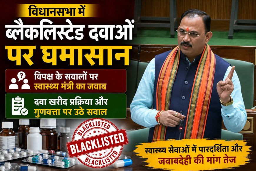 विधानसभा में ब्लैकलिस्टेड दवाओं पर घमासान, विपक्ष के सवालों पर स्वास्थ्य मंत्री ने दिया जवाब