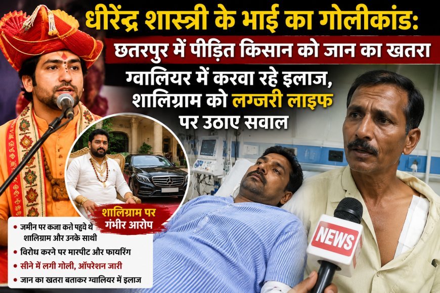 धीरेंद्र शास्त्री के भाई पर गोलीकांड का आरोप, घायल किसान का ग्वालियर में इलाज जारी