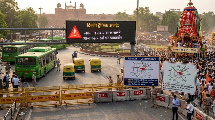 जगन्नाथ रथ यात्रा के चलते दिल्ली में ट्रैफिक डायवर्जन, कई प्रमुख मार्गों पर रहेगा असर