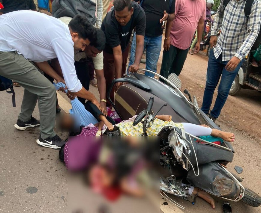 कुम्हारी हाईवे पर दर्दनाक हादसा, स्कूटी-ट्रैक्टर टक्कर में दो महिलाओं और दो बच्चियों की मौत
