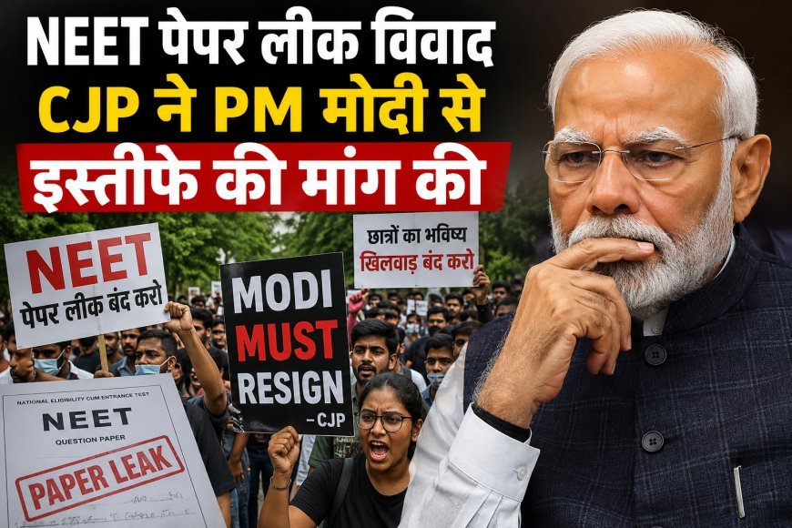 NEET पेपर लीक विवाद: CJP ने PM मोदी से इस्तीफे की मांग की, सोनम वांगचुक को अस्पताल ले जाने पर बढ़ा राजनीतिक विवाद