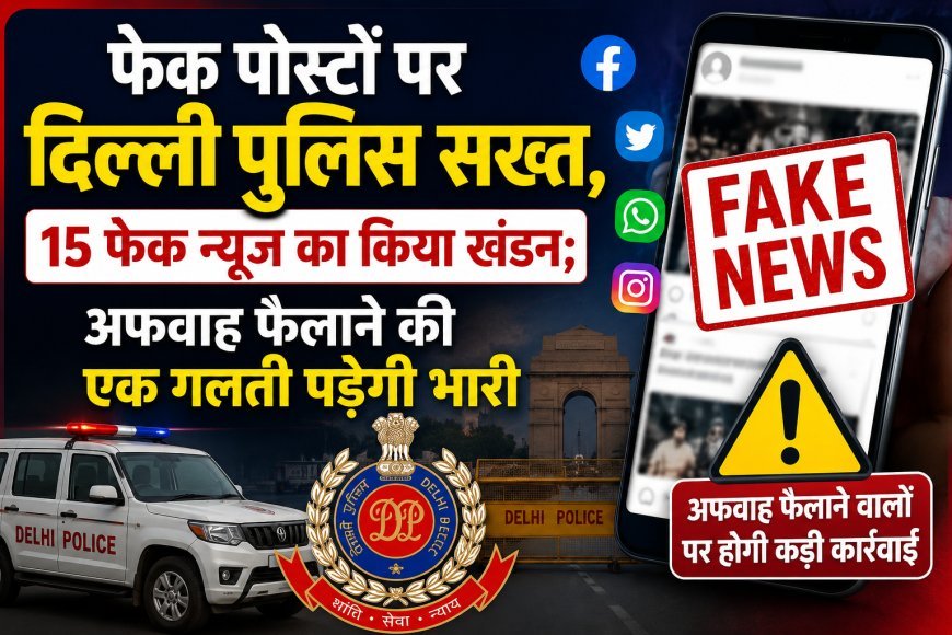 फेक पोस्टों पर दिल्ली पुलिस सख्त, 15 फेक न्यूज का किया खंडन; अफवाह फैलाने वालों पर होगी कड़ी कार्रवाई