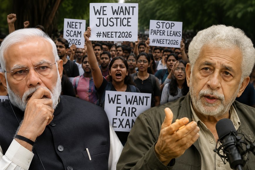 NEET-UG 2026 विवाद पर नसीरुद्दीन शाह का केंद्र सरकार और प्रधानमंत्री मोदी पर हमला, छात्र आंदोलन का किया समर्थन