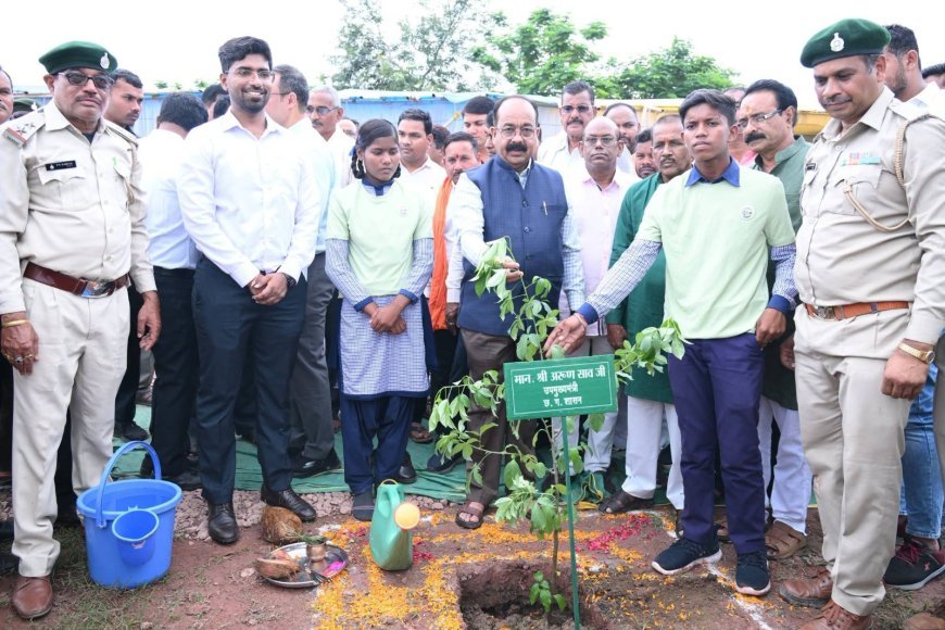 उप मुख्यमंत्री अरुण साव ने वन महोत्सव का किया शुभारंभ, ‘एक पेड़ मां के नाम’ अभियान 3.0 से हरित अभियान की शुरुआत