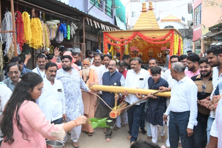 लोरमी में श्रद्धा और भक्ति के साथ निकली भगवान श्री जगन्नाथ की बहुड़ा यात्रा, उप मुख्यमंत्री अरुण साव ने खींचा रथ