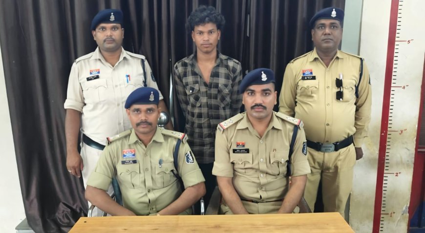 जांजगीर-चांपा में धारदार हथियार लहराकर लोगों को डराने वाला आरोपी गिरफ्तार, चाकू जब्त
