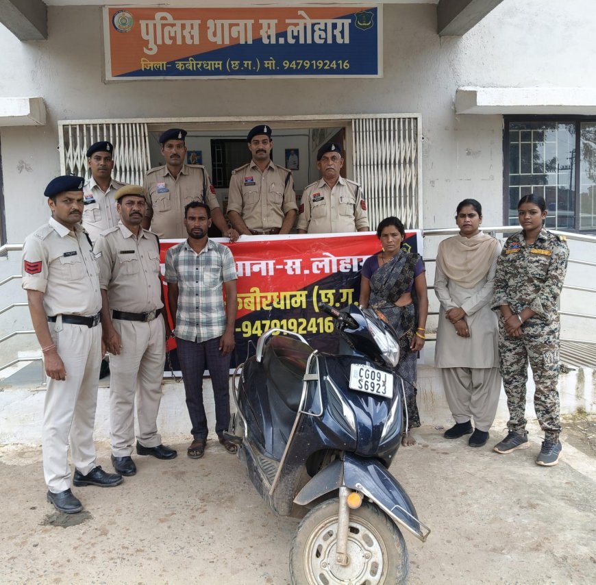 लोहारा पुलिस ने 24 घंटे में सुलझाया अंधा कत्ल, पत्नी और चचेरे भाई गिरफ्तार