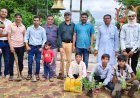 हरियाली तृतीया पर शिवधाम गरमेटा मंदिर परिसर में रोपे 51 पौधे