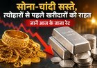 Gold-Silver Price Today: सोना-चांदी सस्ते, त्योहारों से पहले खरीदारों को राहत