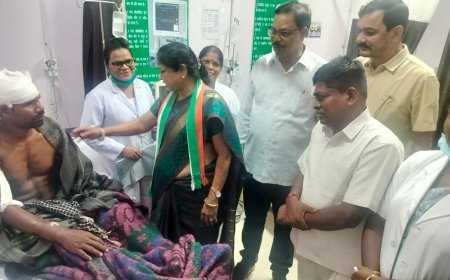 तेंदुए के हमले में घायल ग्रामीणों से मिलने अस्पताल पहुंचीं पूर्व विधायक डॉ. लक्ष्मी ध्रुव