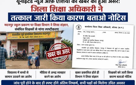 मदनपुर स्कूल मामले में शिक्षा विभाग की कार्रवाई, जिला शिक्षा अधिकारी ने जारी किया कारण बताओ नोटिस