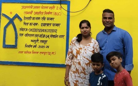प्रधानमंत्री आवास योजना से बढ़ई रवि परमार का पक्के घर का सपना साकार, परिवार ने जताया आभार