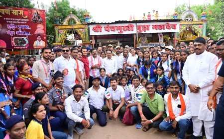18 किमी भोरमदेव पदयात्रा का शुभारंभ, उप मुख्यमंत्री विजय शर्मा शिवभक्तों के साथ हुए शामिल