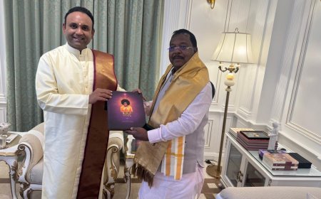 छत्तीसगढ़ के कृषि मंत्री रामविचार नेताम ने किया श्री सत्य साई ग्राम का दौरा, बच्चों के पोषण पर हुई अहम चर्चा