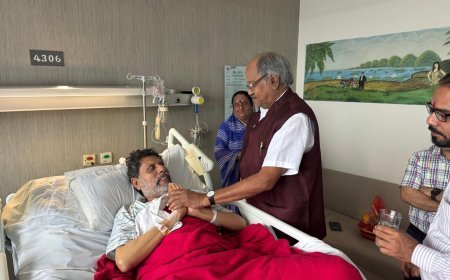 रायपुर सांसद बृजमोहन अग्रवाल ने मेदांता अस्पताल में किरण सिंह देव से की मुलाकात, शीघ्र स्वास्थ्य लाभ की कामना