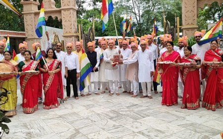 जैन बंधुओं ने लिया 59वें प्रशिक्षण शिविर का धर्मध्वज, 2027 में छिंदवाड़ा में होगा भव्य आयोजन
