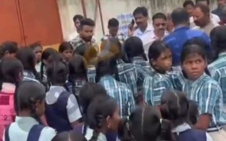 न्यूटन चिकली आदिवासी कन्या छात्रावास की छात्राओं ने भोजन व्यवस्था को लेकर किया प्रदर्शन, जांच की मांग