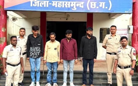 पलसापाली बेरियर पर नाकाबंदी में अंतरराज्यीय गिरोह के 4 आरोपी गिरफ्तार, कट्टा-कारतूस और 3.25 लाख रुपये नकद बरामद
