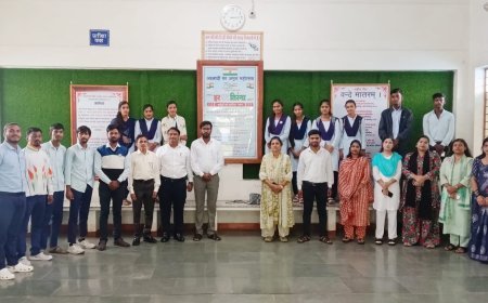 हर घर तिरंगा अभियान 2026: तिरंगा संगीत कार्यक्रम और वंदे मातरम् के सामूहिक गान से देशभक्ति के रंग में रंगा अमरवाड़ा महाविद्यालय
