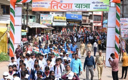 कांकेर में देशभक्ति के उत्साह के साथ निकली भव्य तिरंगा यात्रा, उप मुख्यमंत्री अरुण साव हुए शामिल