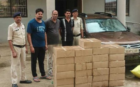 सरायपाली पुलिस की बड़ी कार्रवाई, 249.60 लीटर अवैध अंग्रेजी शराब के साथ 3 आरोपी गिरफ्तार